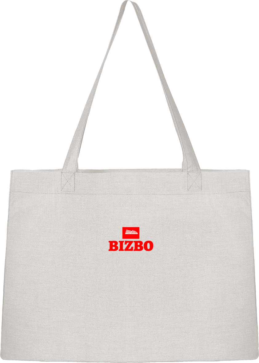 sacs cabas en coton avec logo rouge