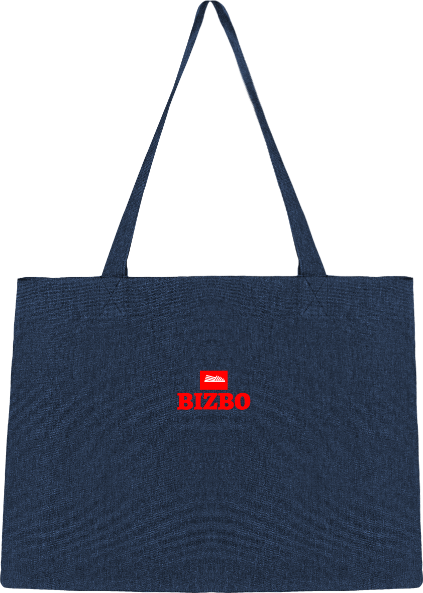 sacs cabas en coton avec logo rouge