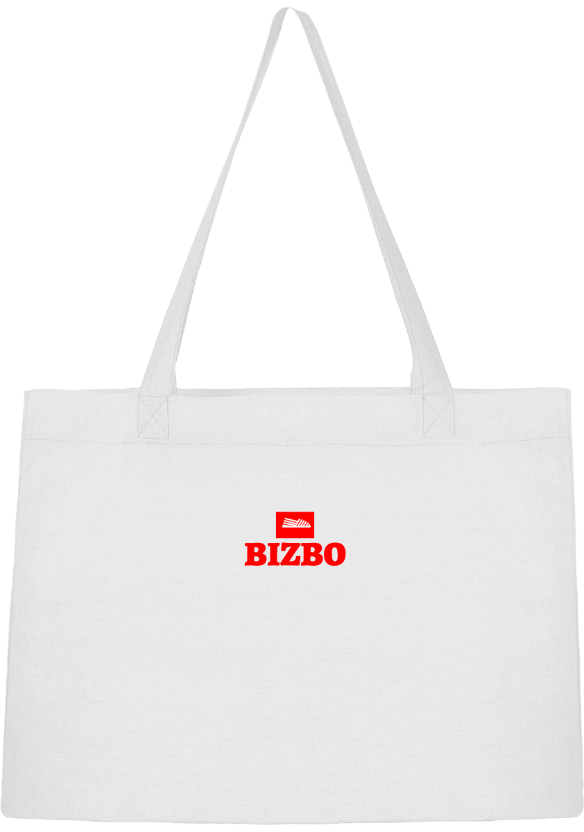 sacs cabas en coton avec logo rouge