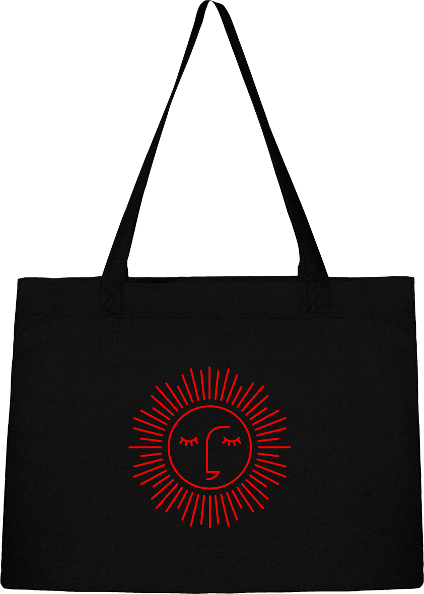 sacs cabas en coton avec logo rouge