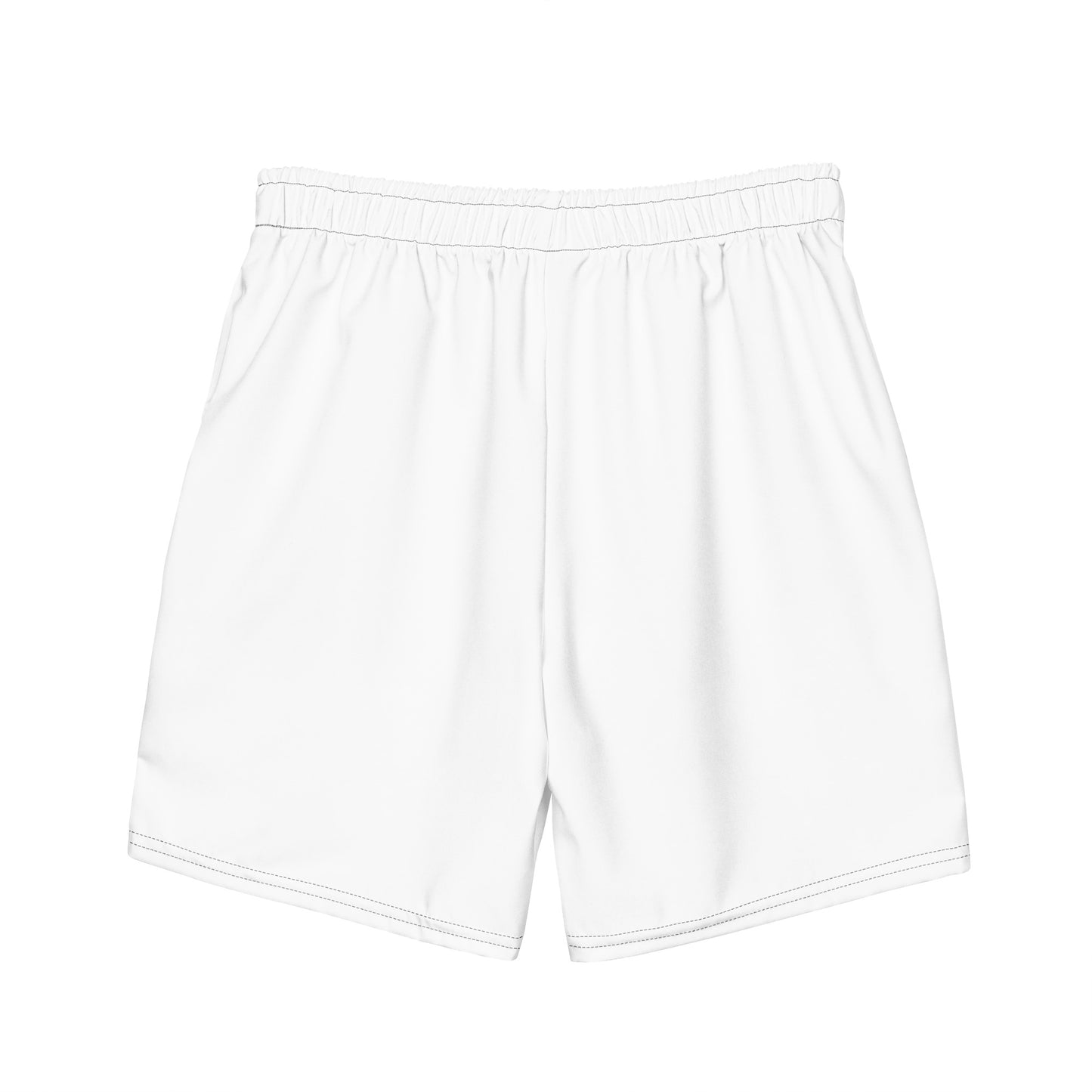 short de bain pour homme blanc avec logo orange, séchage rapide