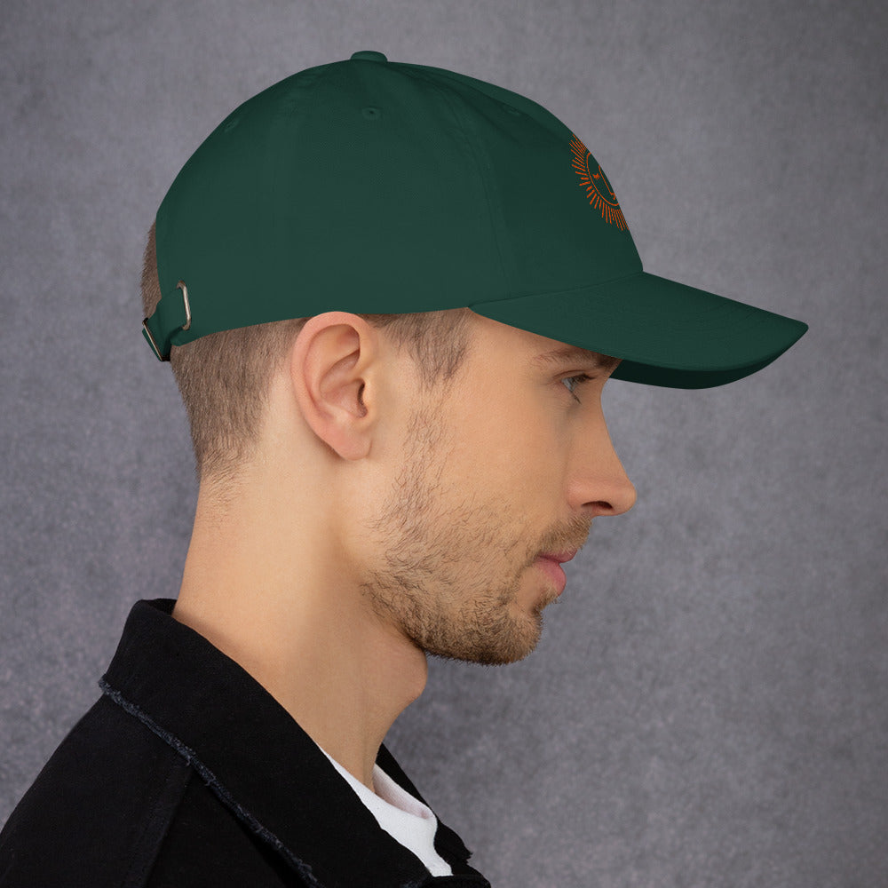 casquette baseball 100% coton avec logo brodé à l'avant et arrière