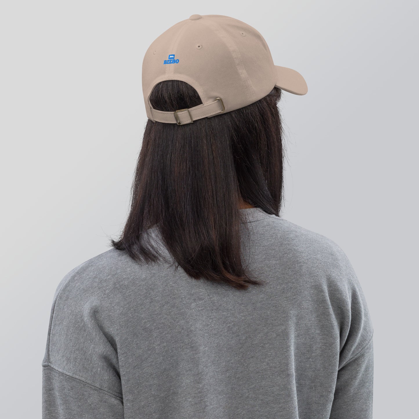 casquette base ball en coton avec logo bleu ciel brodé