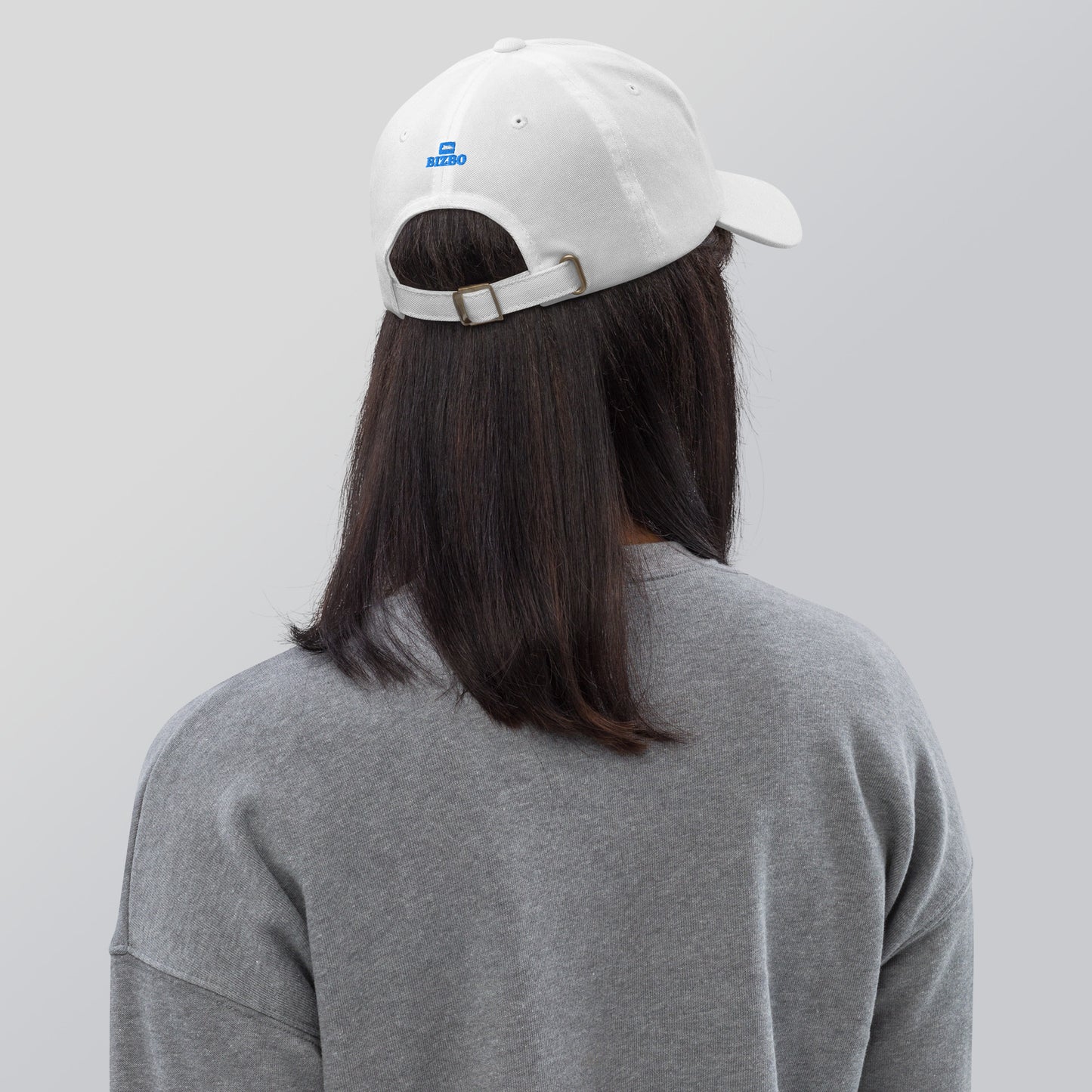 casquette base ball en coton avec logo bleu ciel brodé