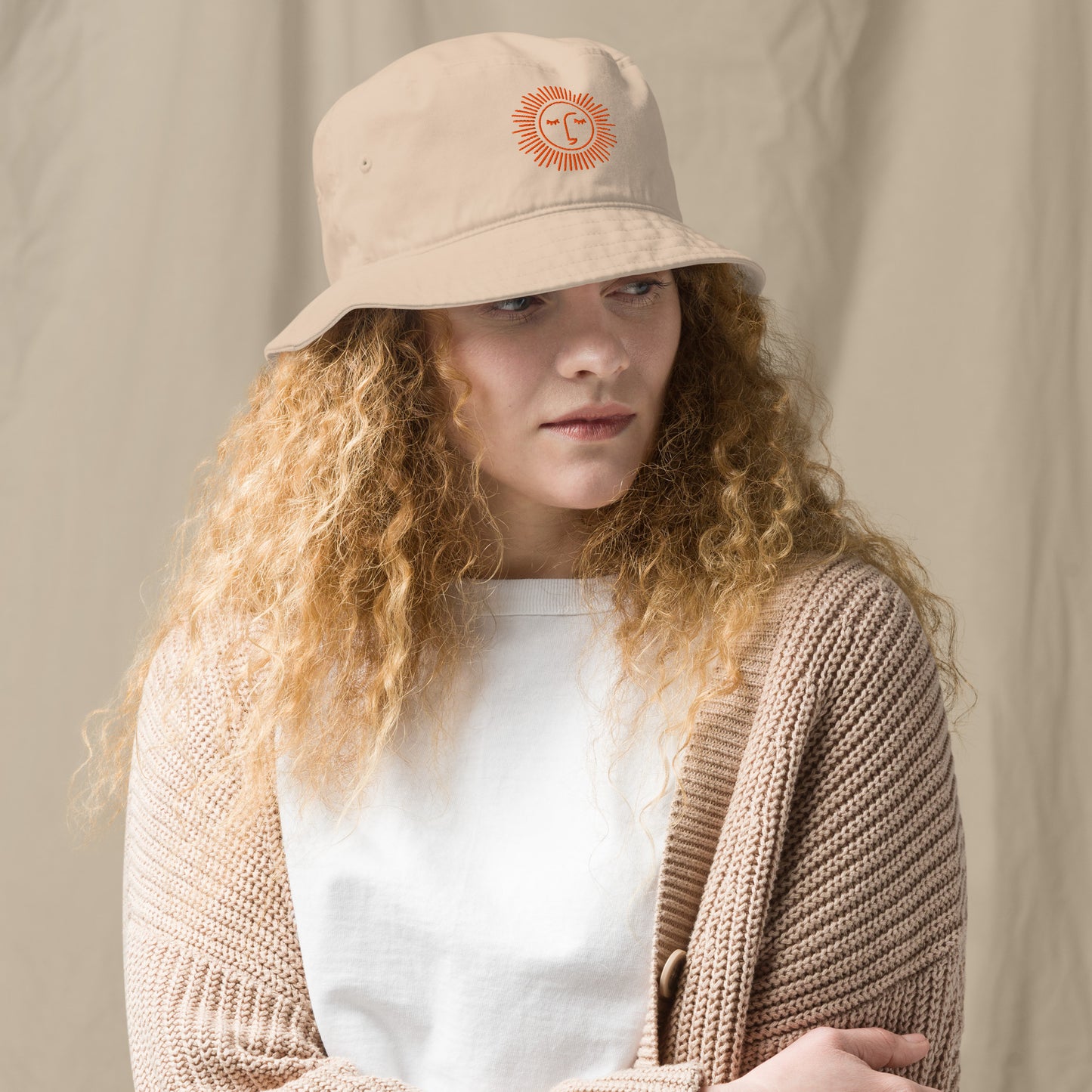 bob écologique 100% coton avec logo orange brodé