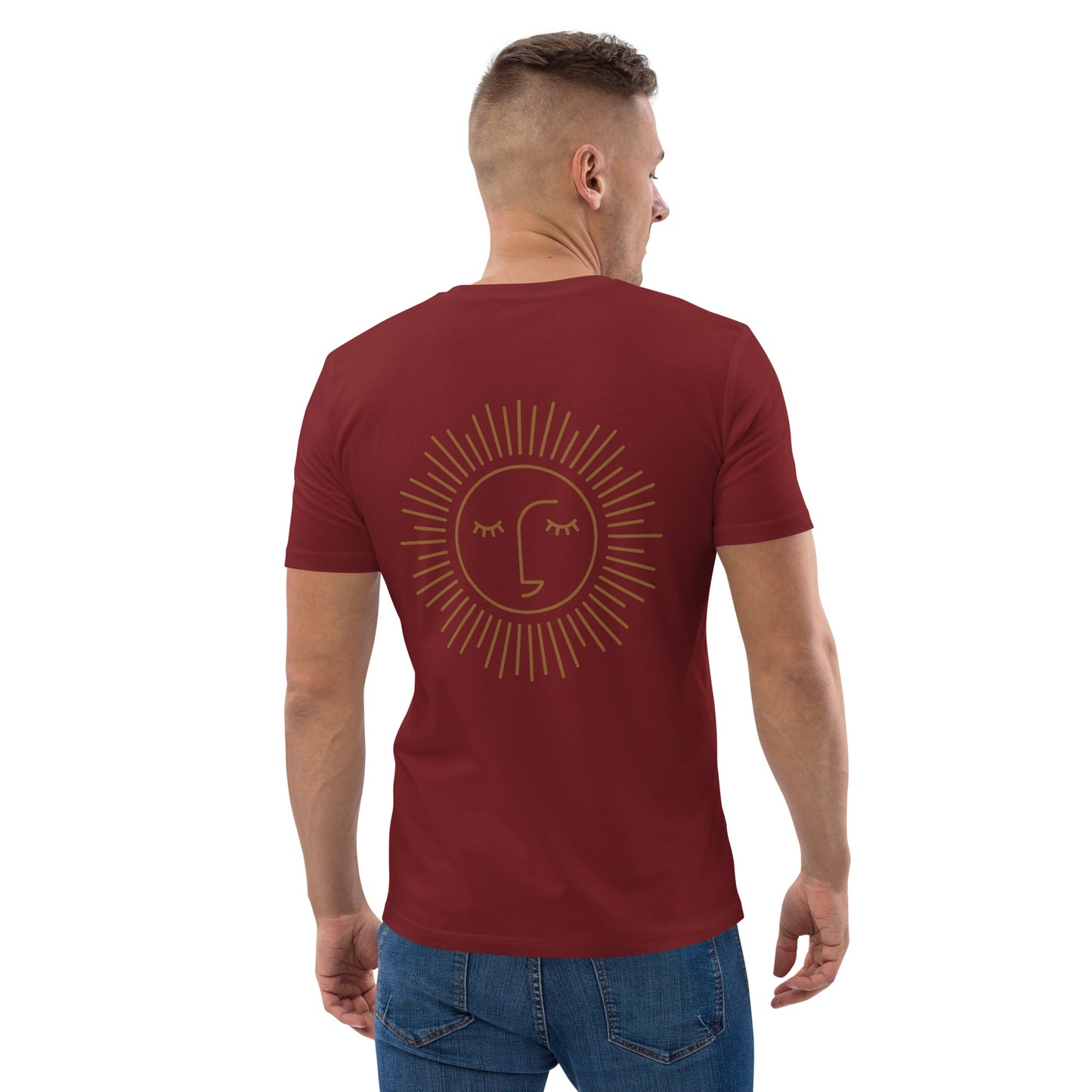 t-shirt unisexe avec logo marron 100% coton