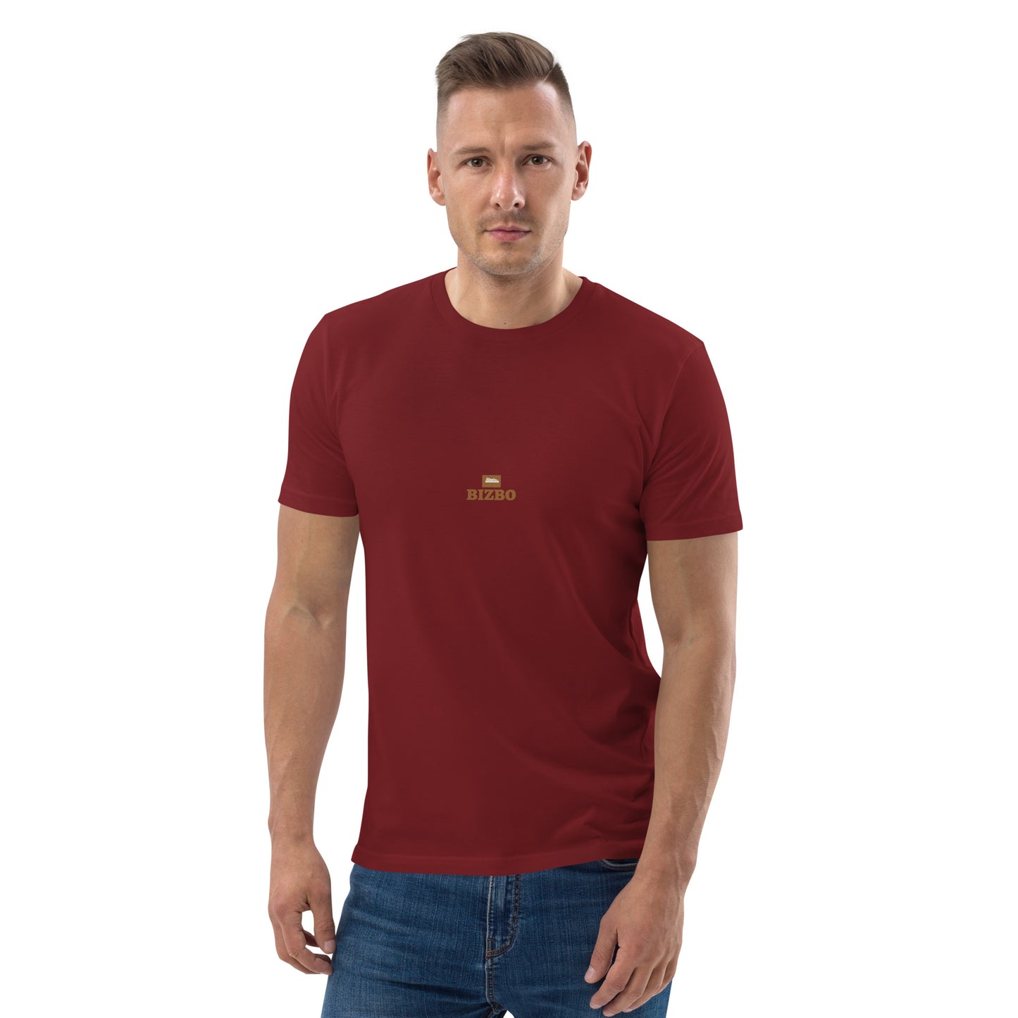 t-shirt unisexe avec logo marron 100% coton