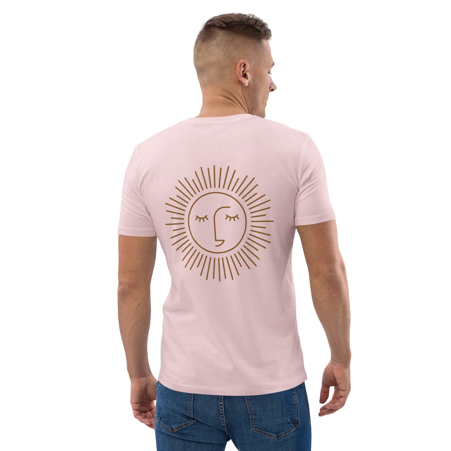 t-shirt unisexe avec logo marron 100% coton