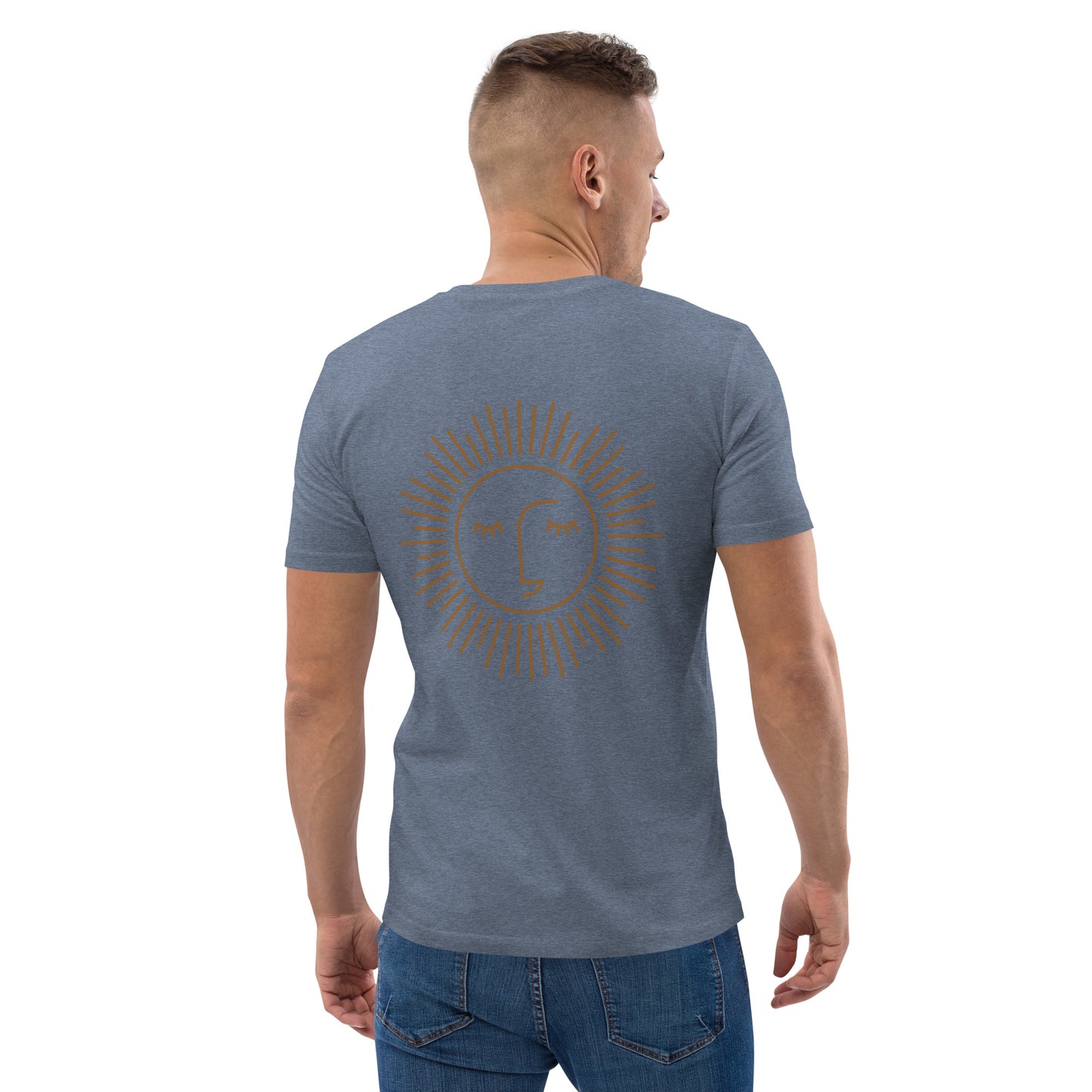 t-shirt unisexe avec logo marron 100% coton