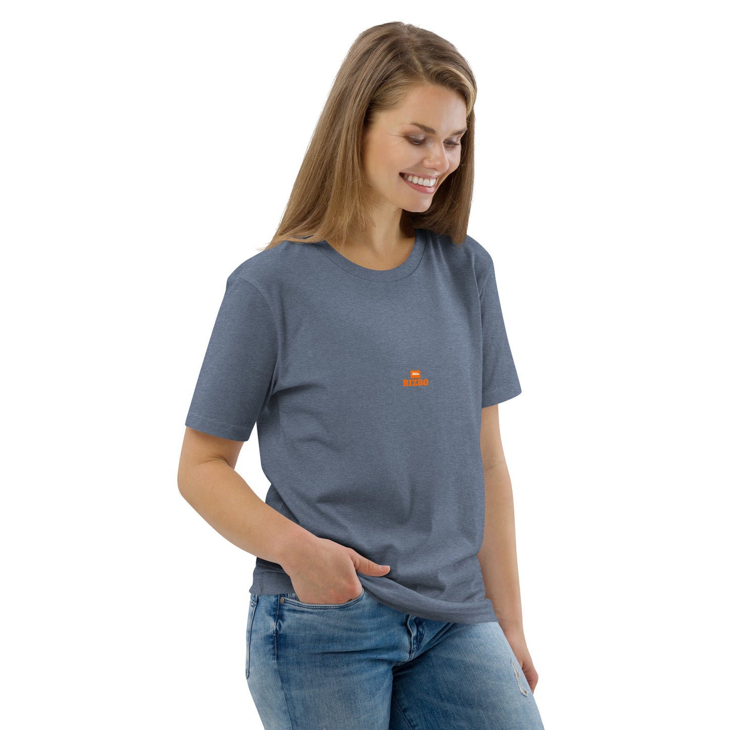 t-shirt unisexe 100% coton avec logo orange