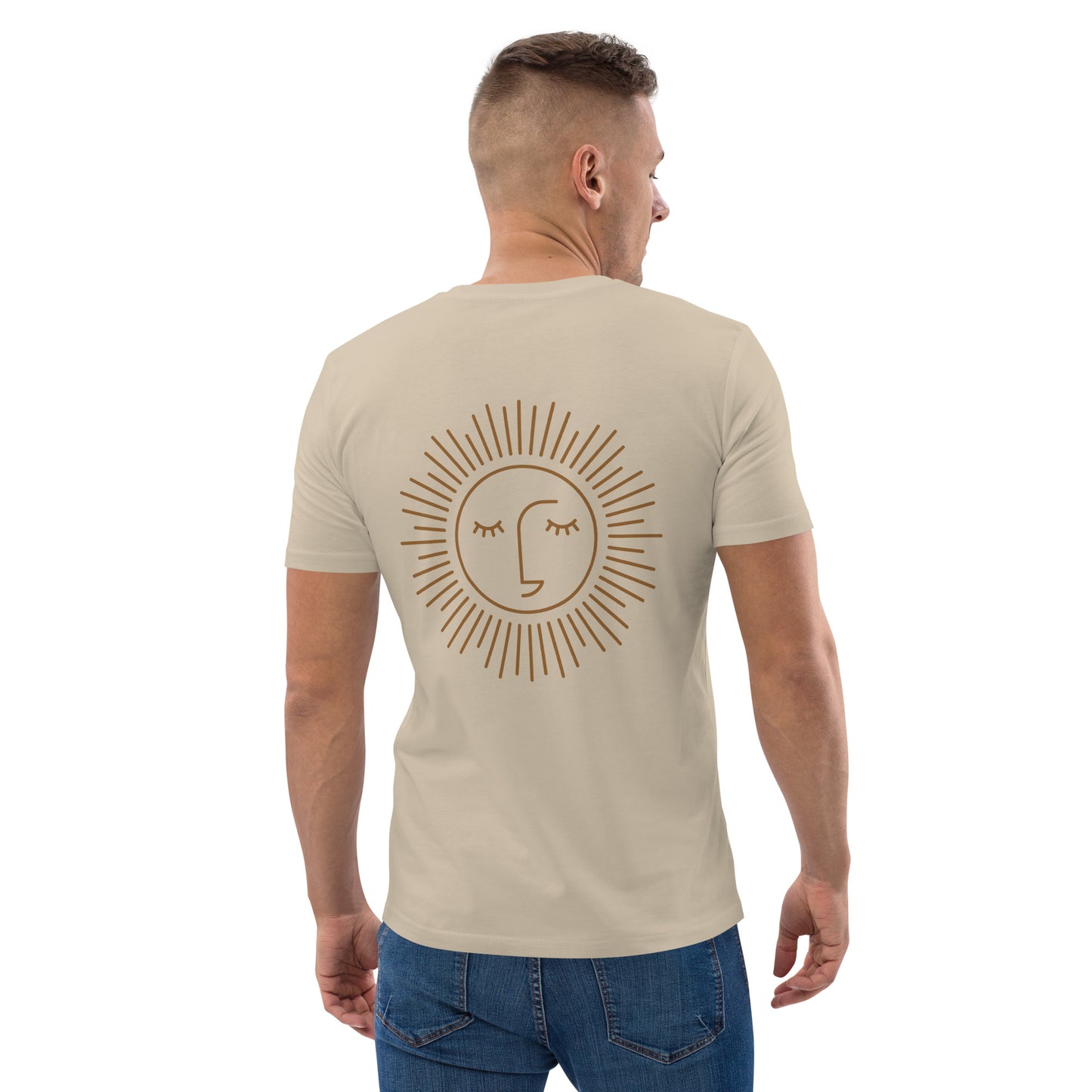 t-shirt unisexe avec logo marron 100% coton