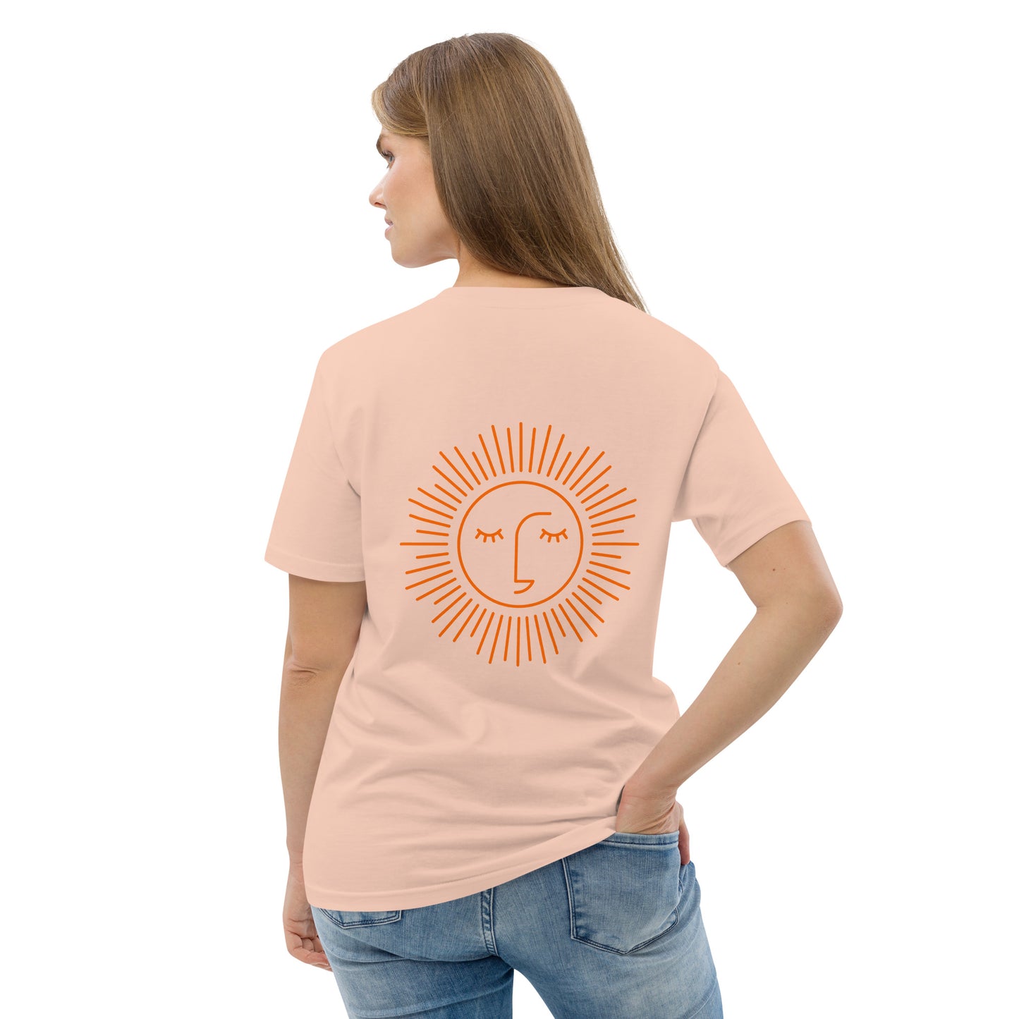 t-shirt unisexe 100% coton avec logo orange