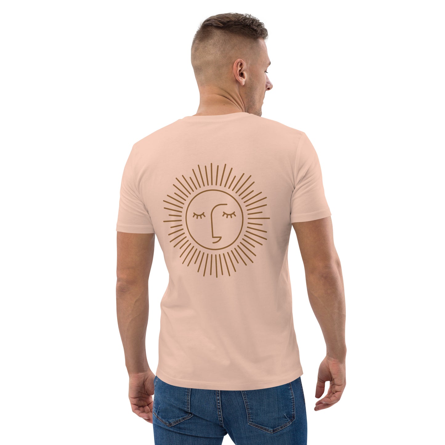 t-shirt unisexe avec logo marron 100% coton