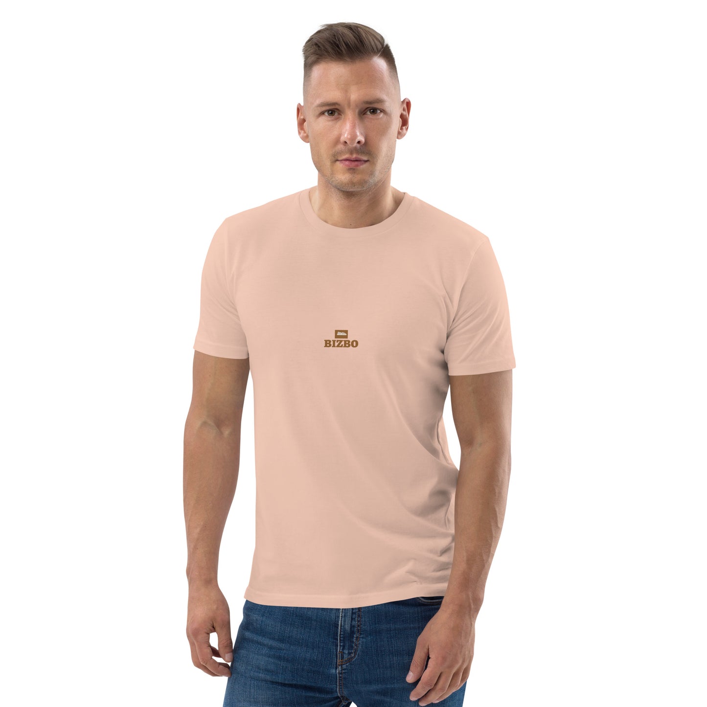 t-shirt unisexe avec logo marron 100% coton