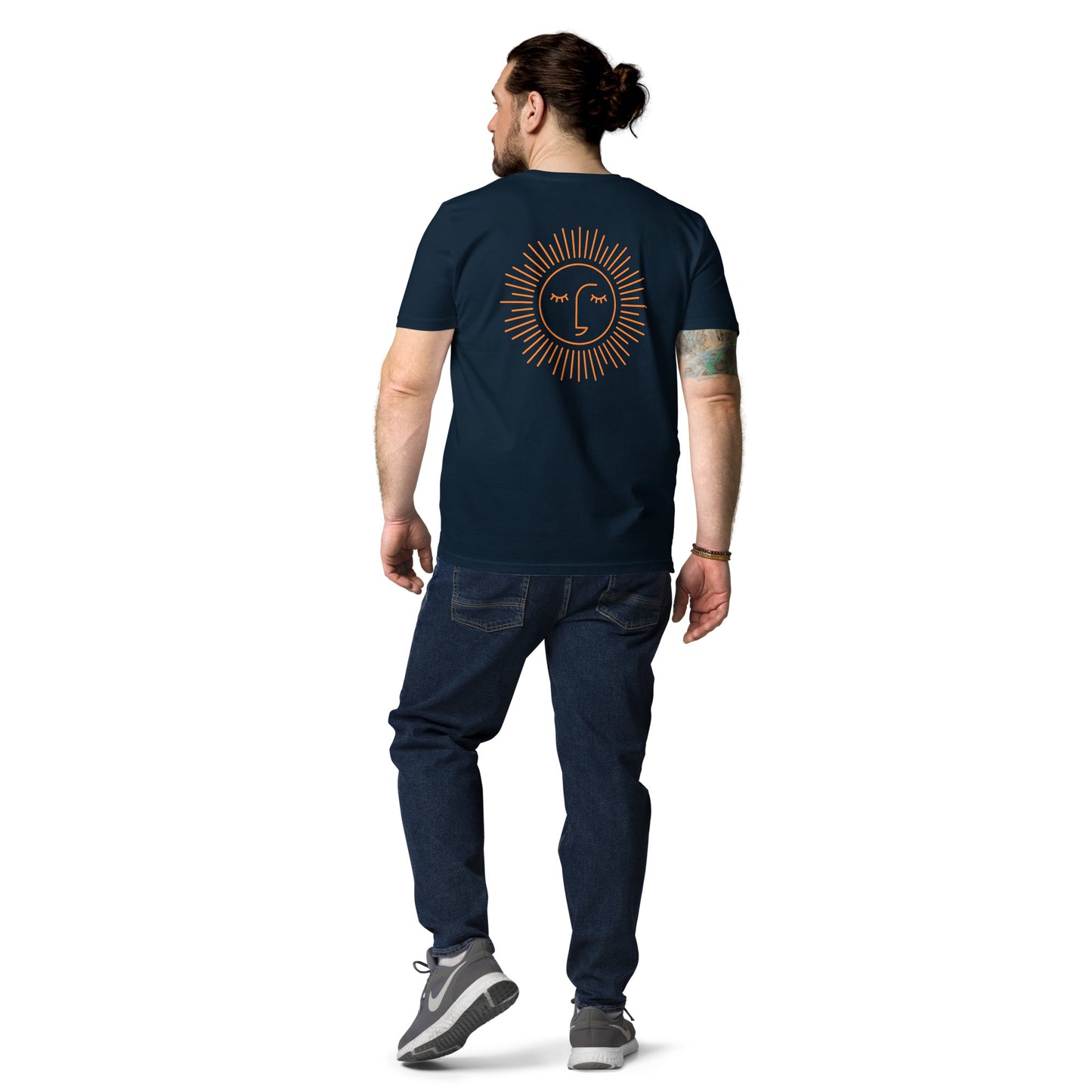 t-shirt unisexe French Navy avec logo orange