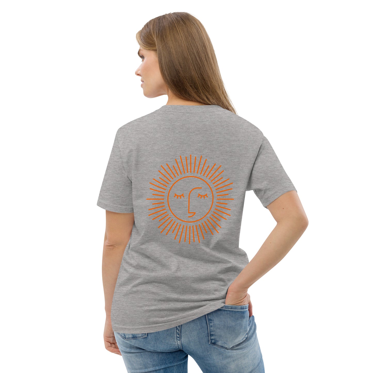 t-shirt unisexe 100% coton avec logo orange