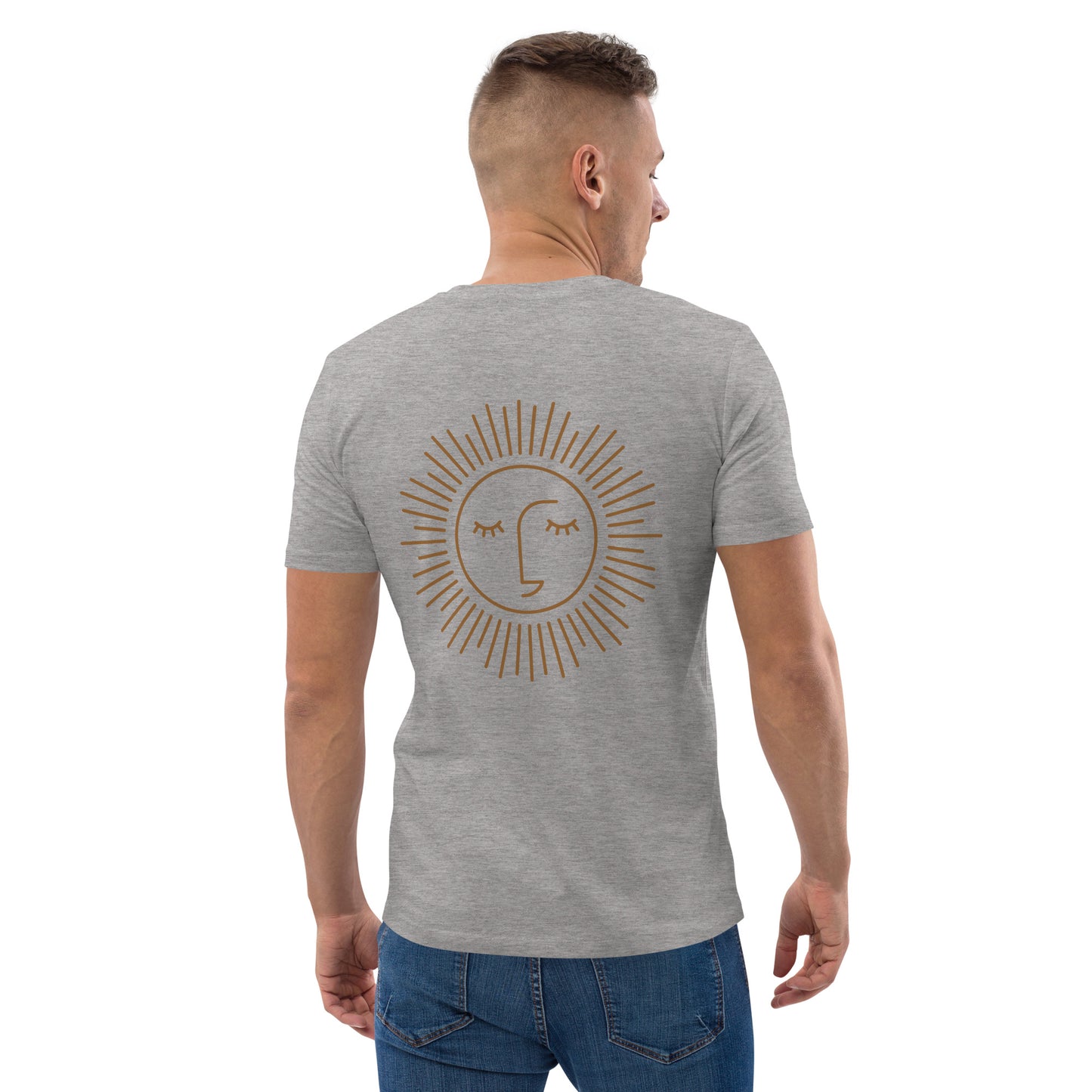 t-shirt unisexe avec logo marron 100% coton