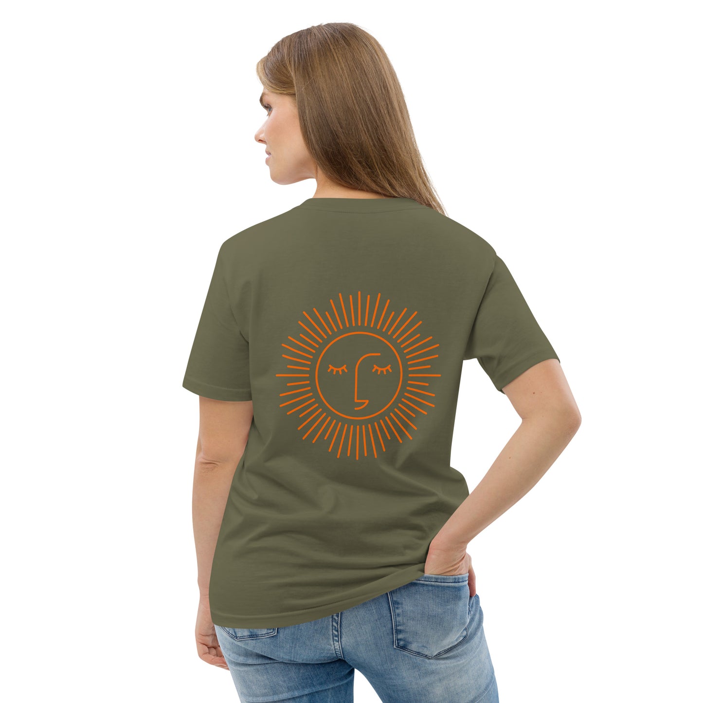 t-shirt unisexe 100% coton avec logo orange