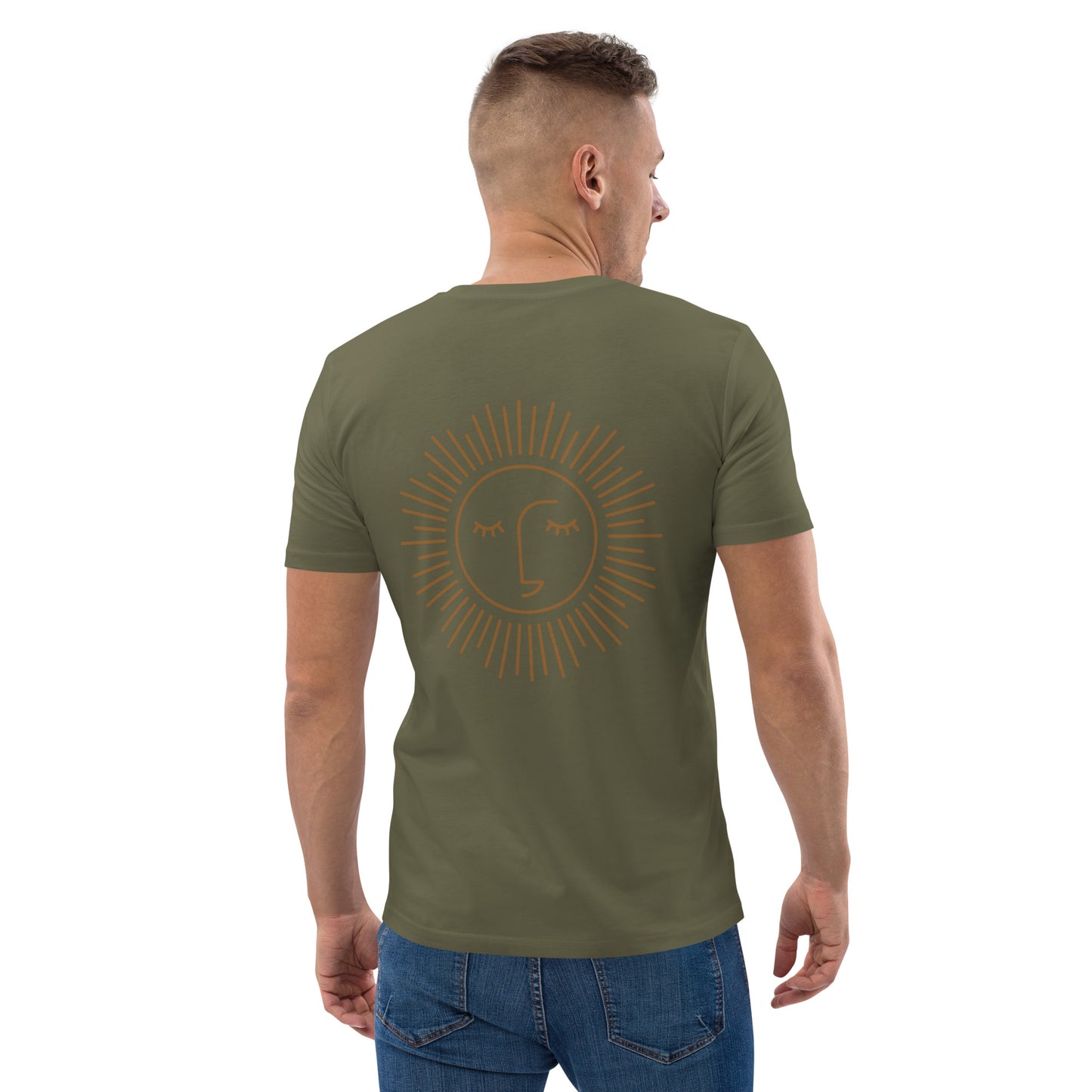 t-shirt unisexe avec logo marron 100% coton