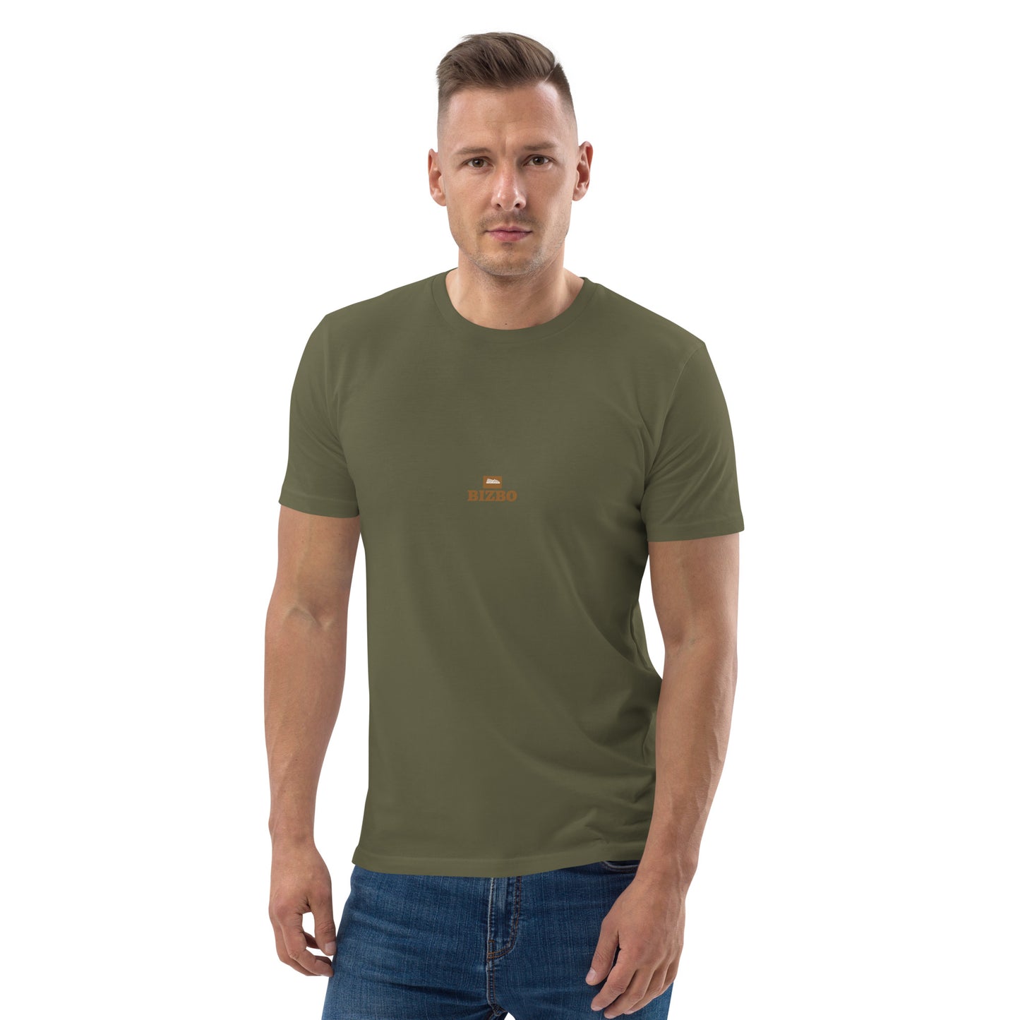t-shirt unisexe avec logo marron 100% coton