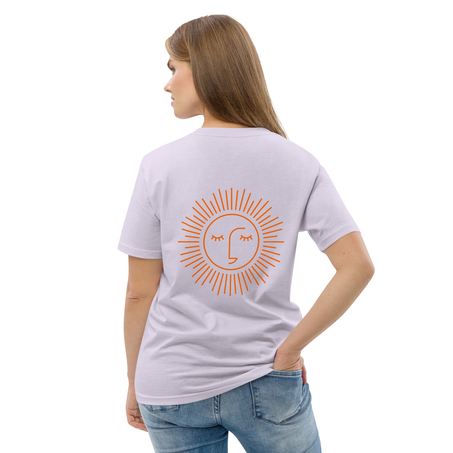 t-shirt unisexe 100% coton avec logo orange