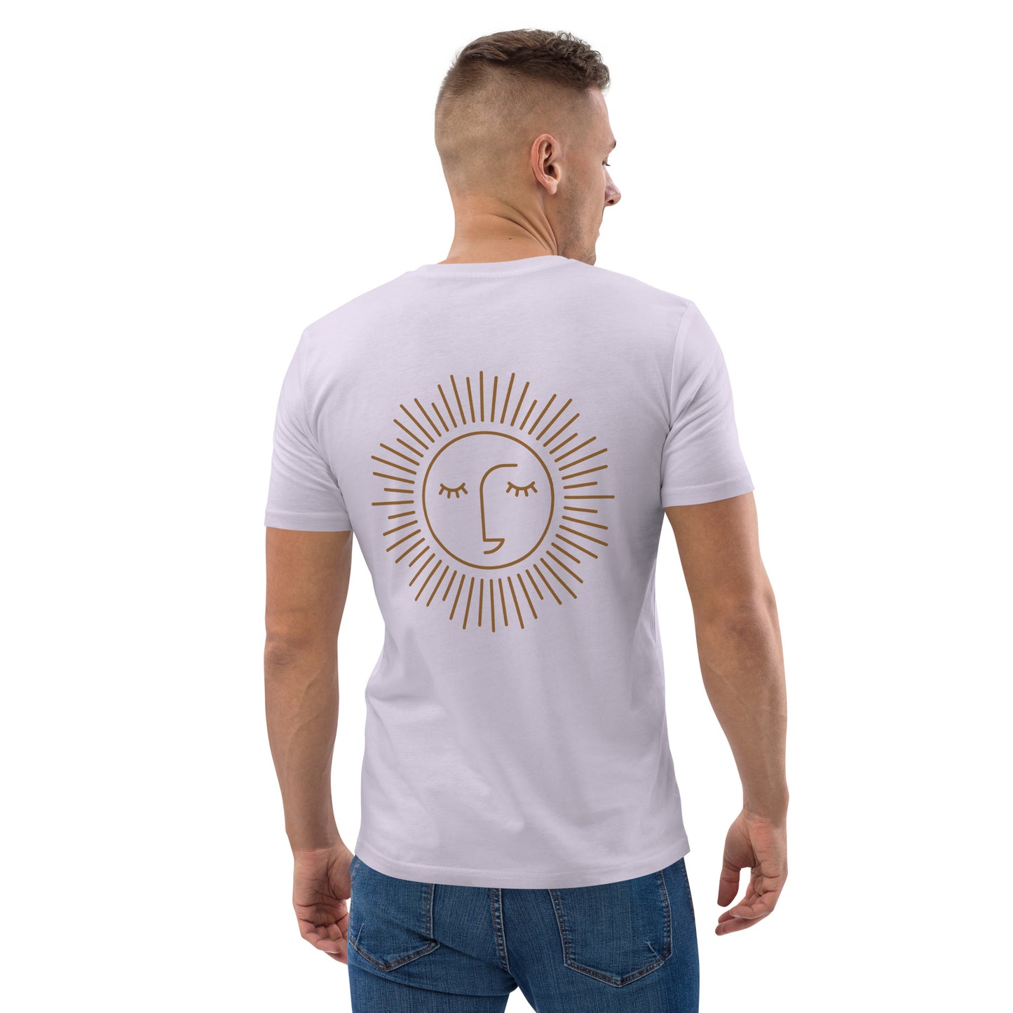 t-shirt unisexe avec logo marron 100% coton