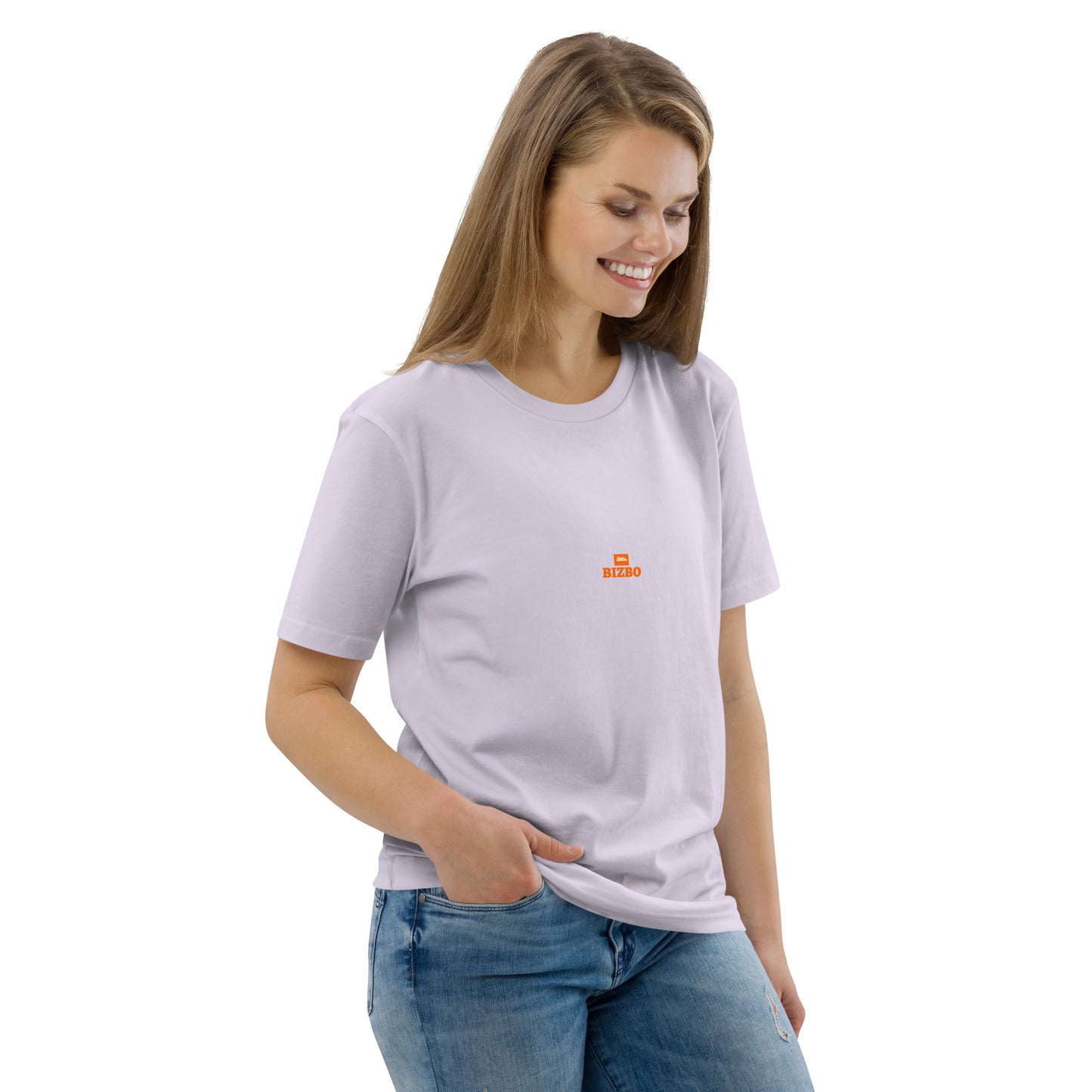 t-shirt unisexe 100% coton avec logo orange