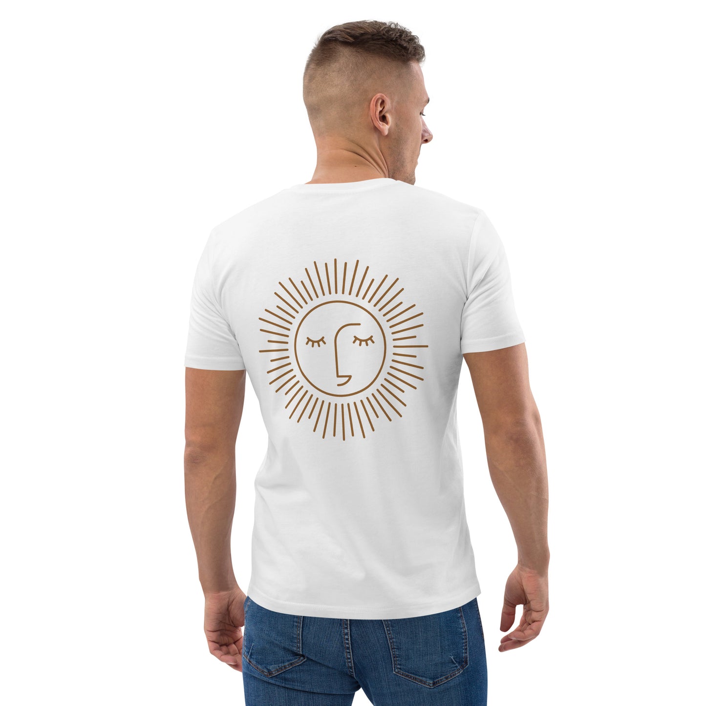 t-shirt unisexe avec logo marron 100% coton