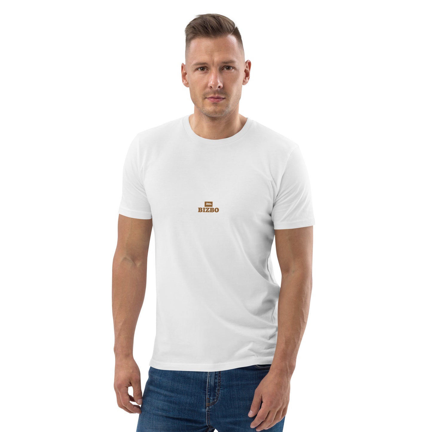 t-shirt unisexe avec logo marron 100% coton