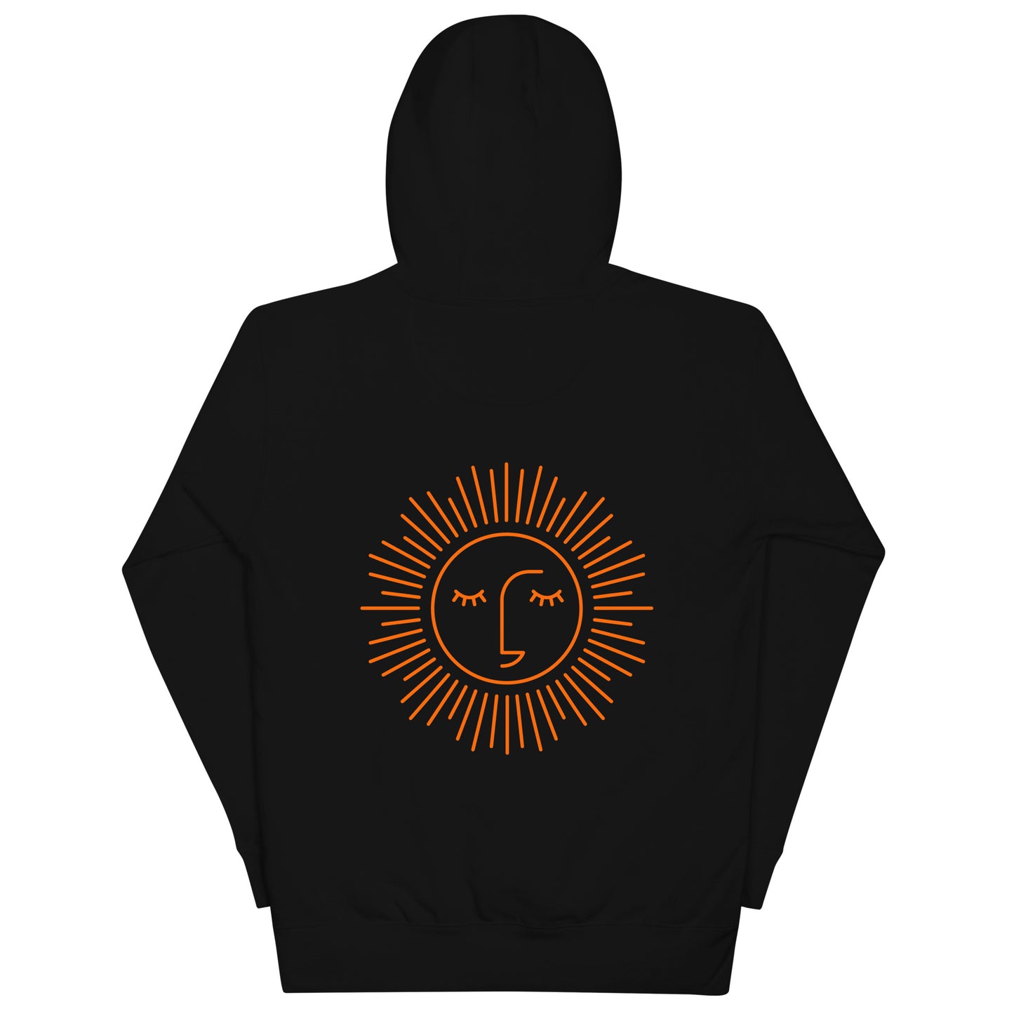 sweat à capuche unisexe logo orange 100% coton