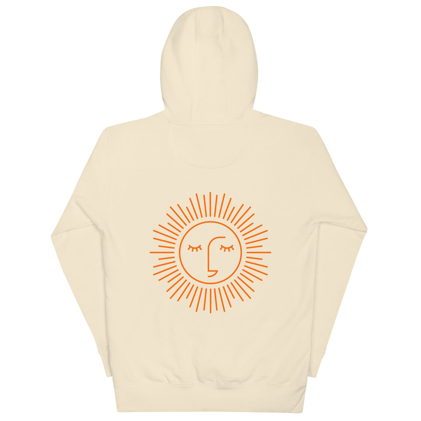 sweat à capuche unisexe logo orange 100% coton
