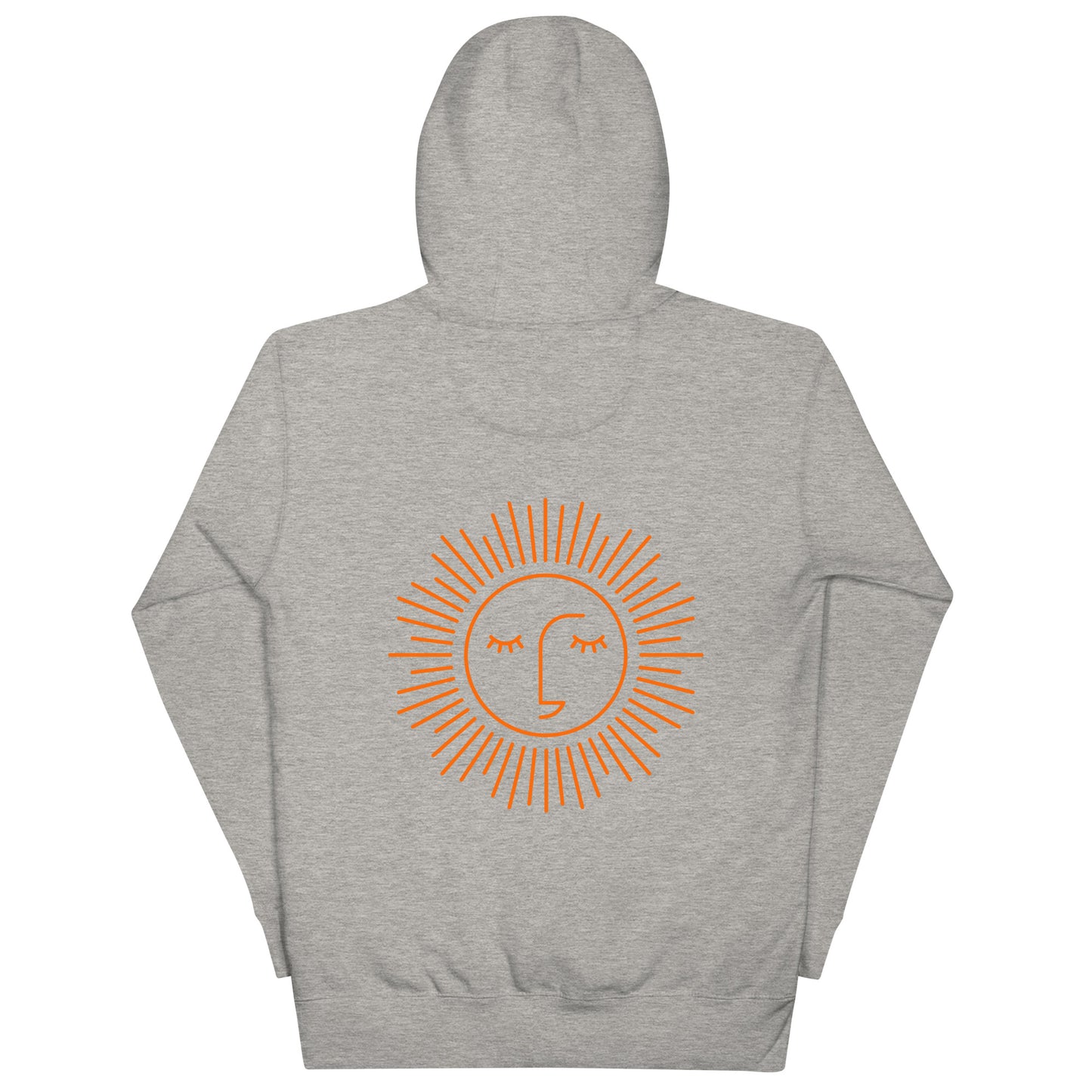 sweat à capuche unisexe logo orange 100% coton