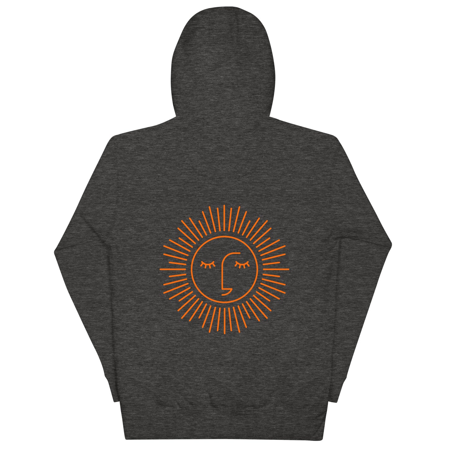 sweat à capuche unisexe logo orange 100% coton