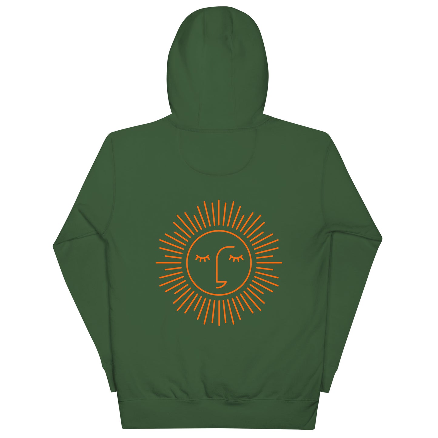 sweat à capuche unisexe logo orange 100% coton