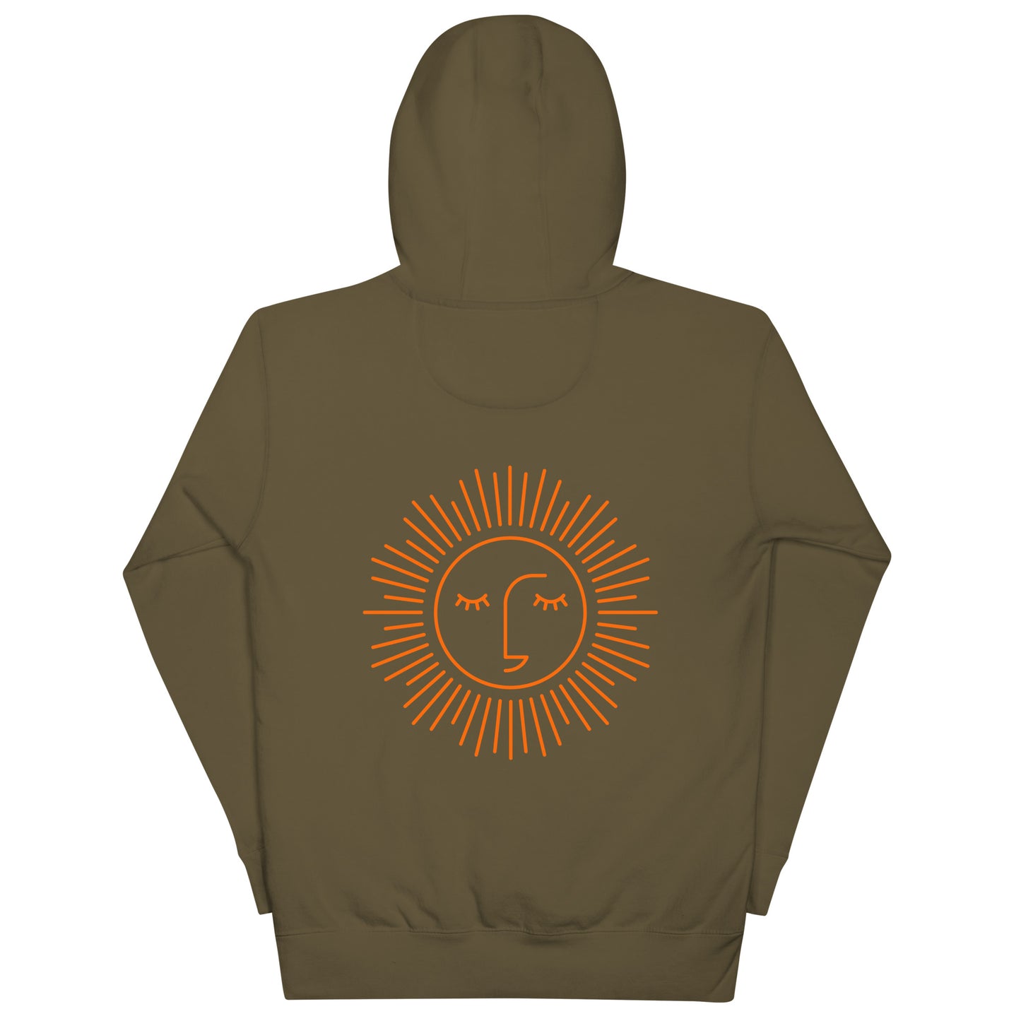 sweat à capuche unisexe logo orange 100% coton