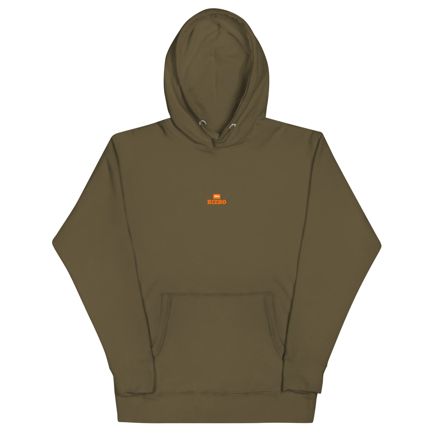 sweat à capuche unisexe logo orange 100% coton