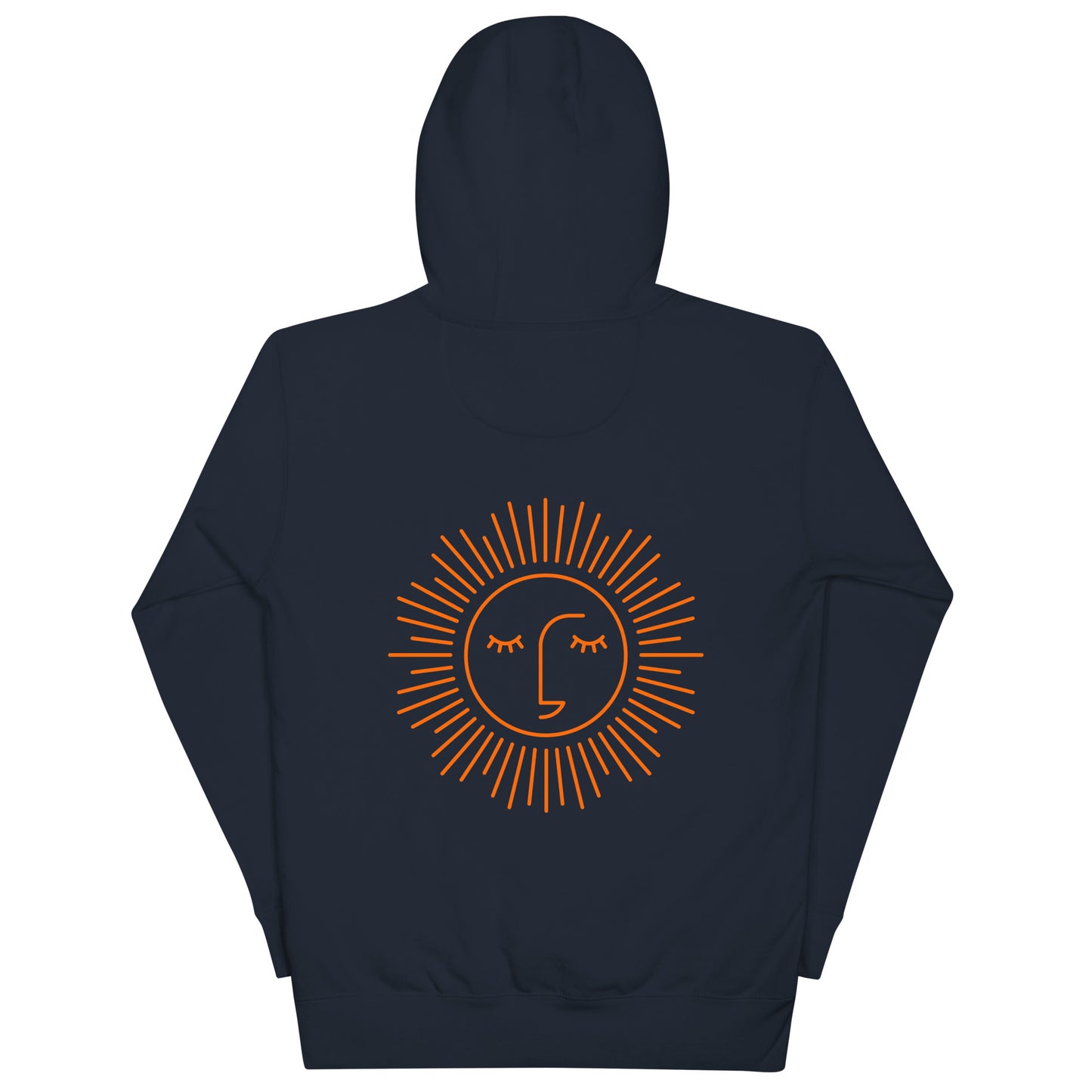 sweat à capuche unisexe logo orange 100% coton