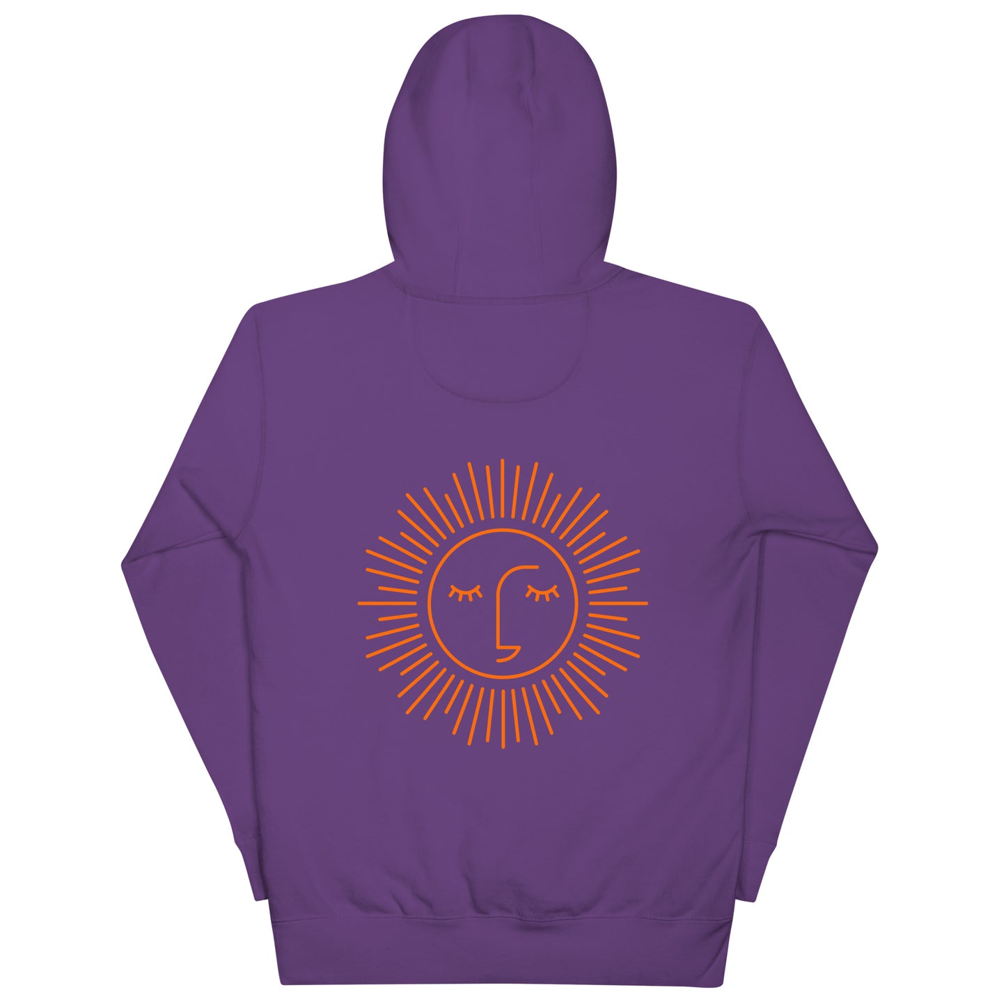 sweat à capuche unisexe logo orange 100% coton