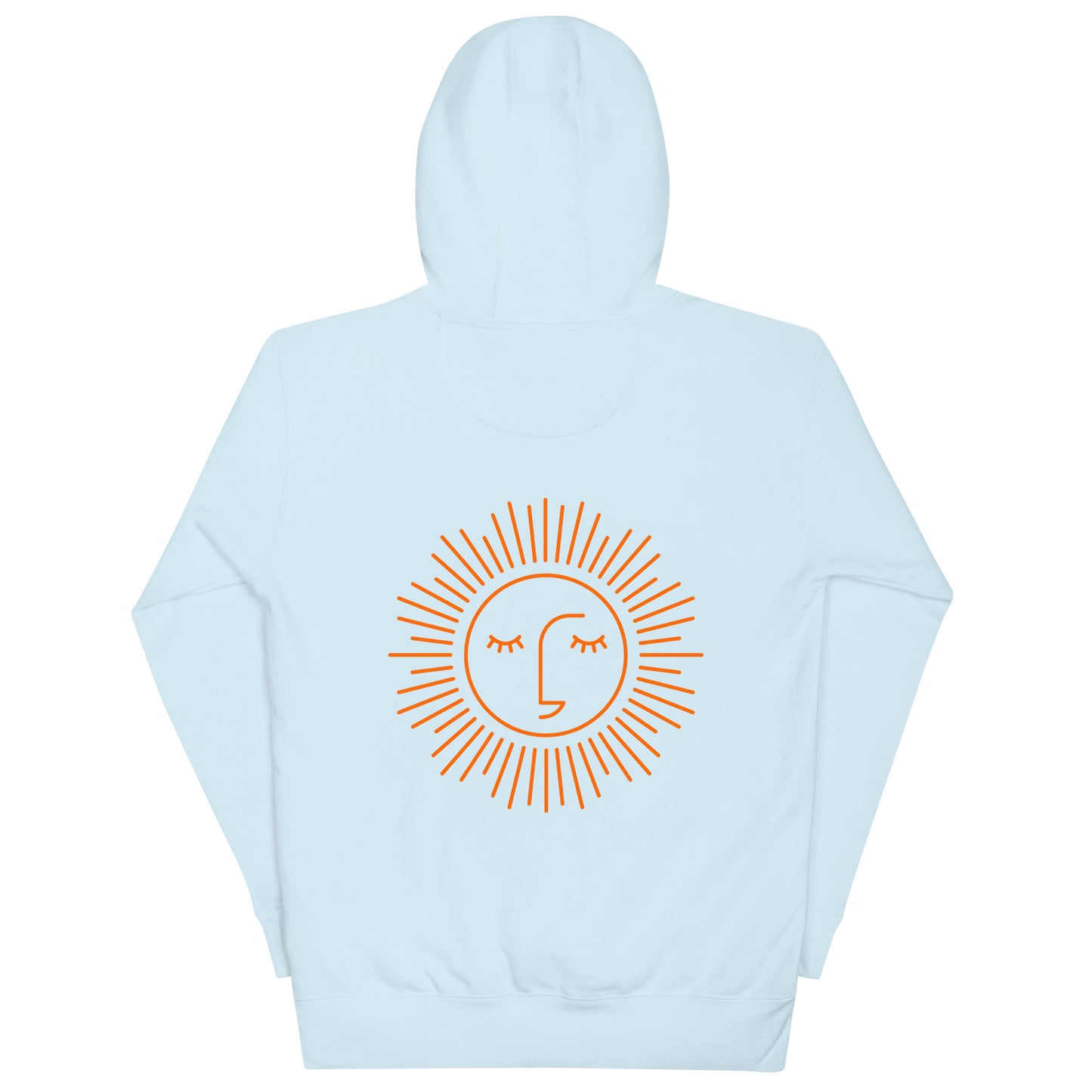 sweat à capuche unisexe logo orange 100% coton