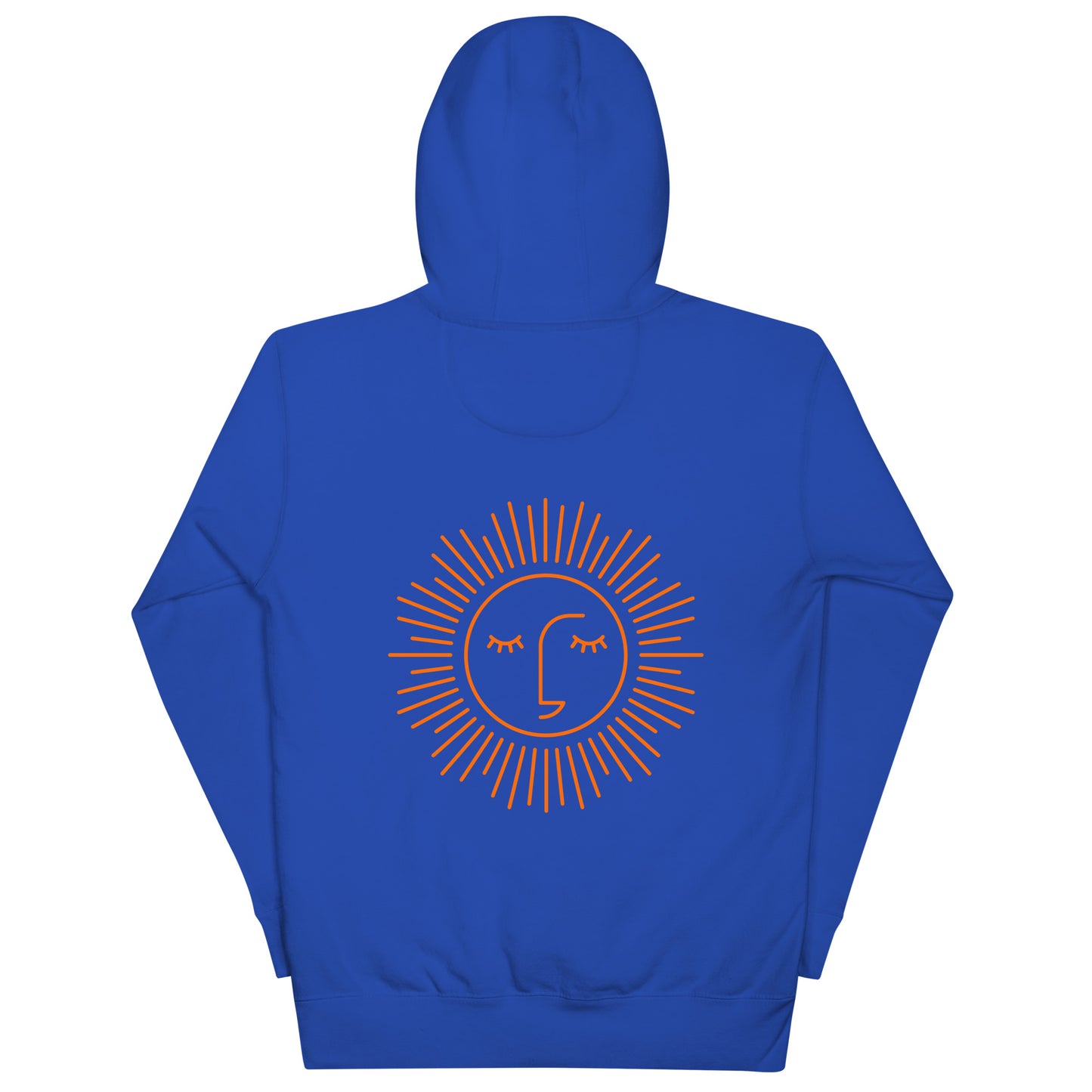 sweat à capuche unisexe logo orange 100% coton