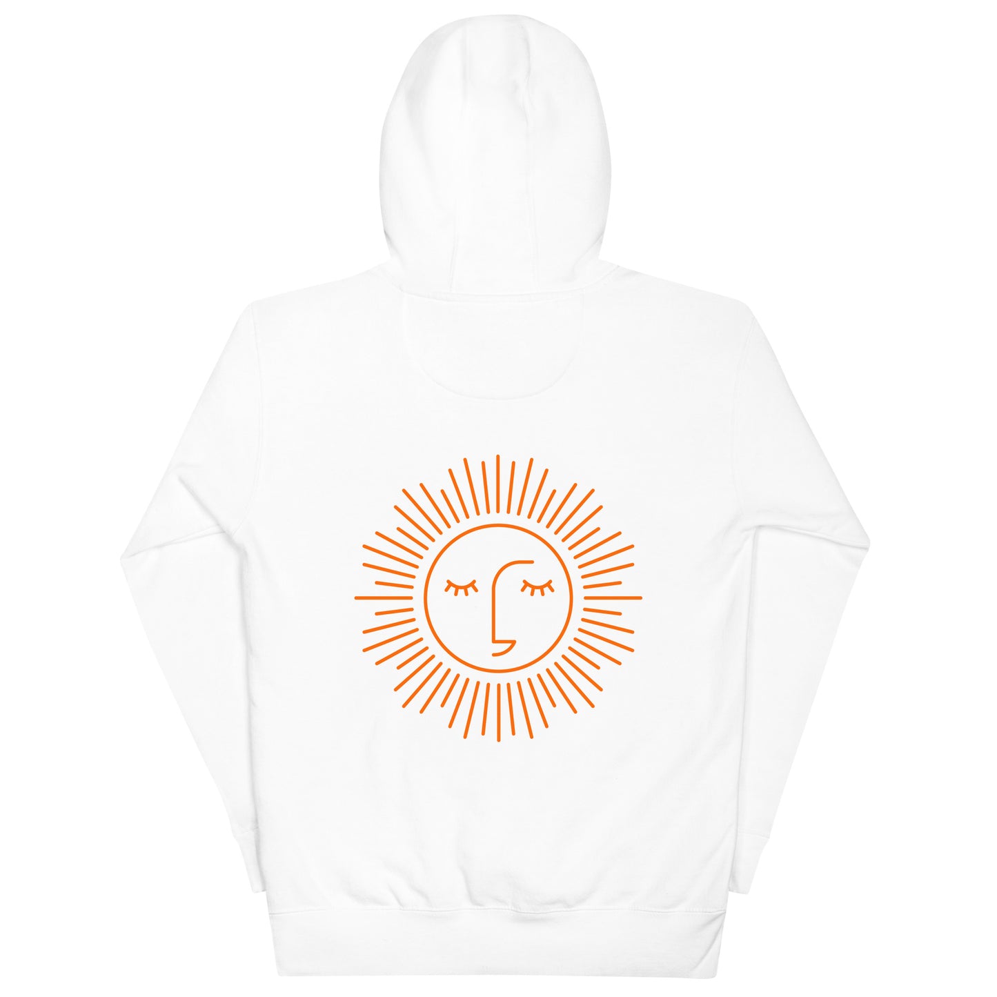 sweat à capuche unisexe logo orange 100% coton