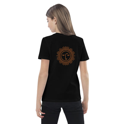 t-shirt enfant 100% coton bio avec logo orange