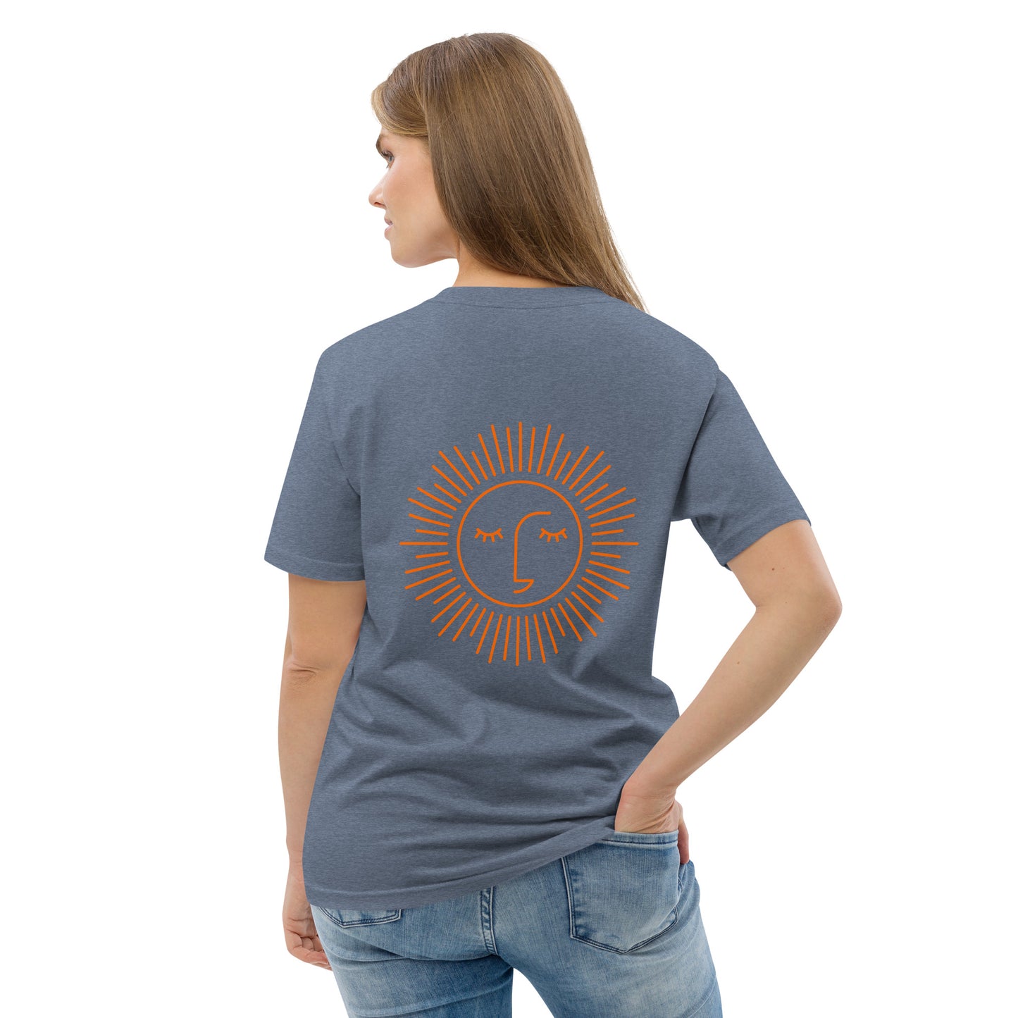 t-shirt unisexe 100% coton avec logo orange
