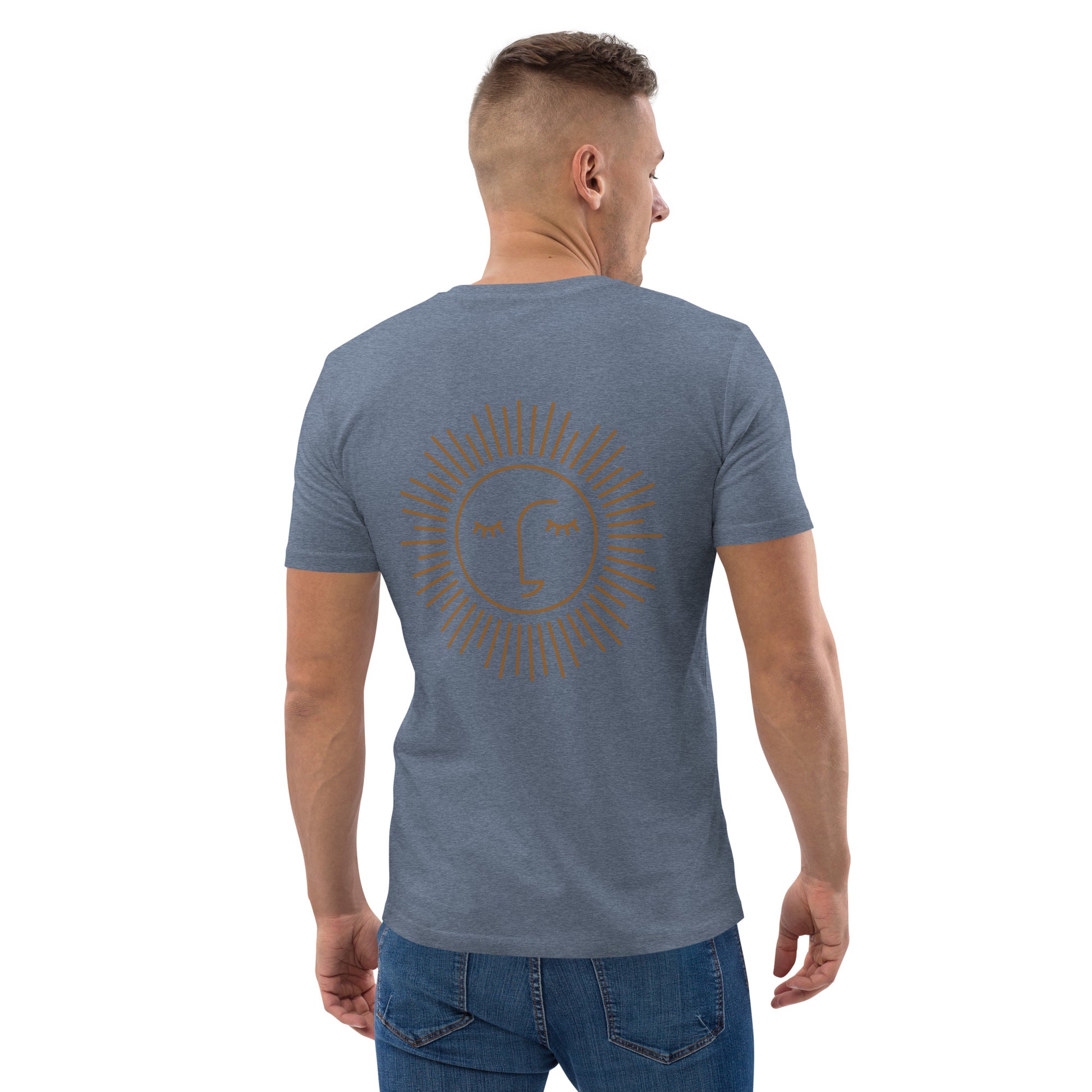 t-shirt unisexe avec logo marron 100% coton