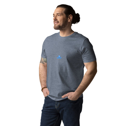 t-shirt unisexe avec logo bleu ciel 100% coton