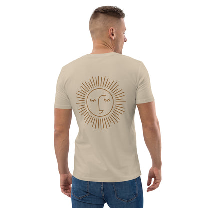 t-shirt unisexe avec logo marron 100% coton