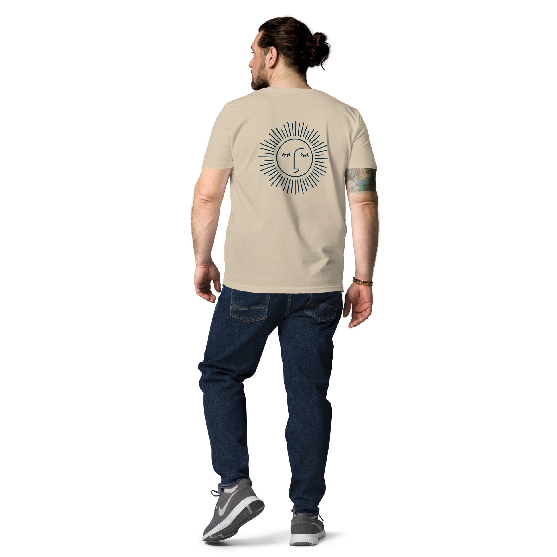 t-shirt unisexe avec logo bleu 100% coton