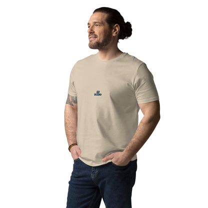 t-shirt unisexe avec logo bleu 100% coton