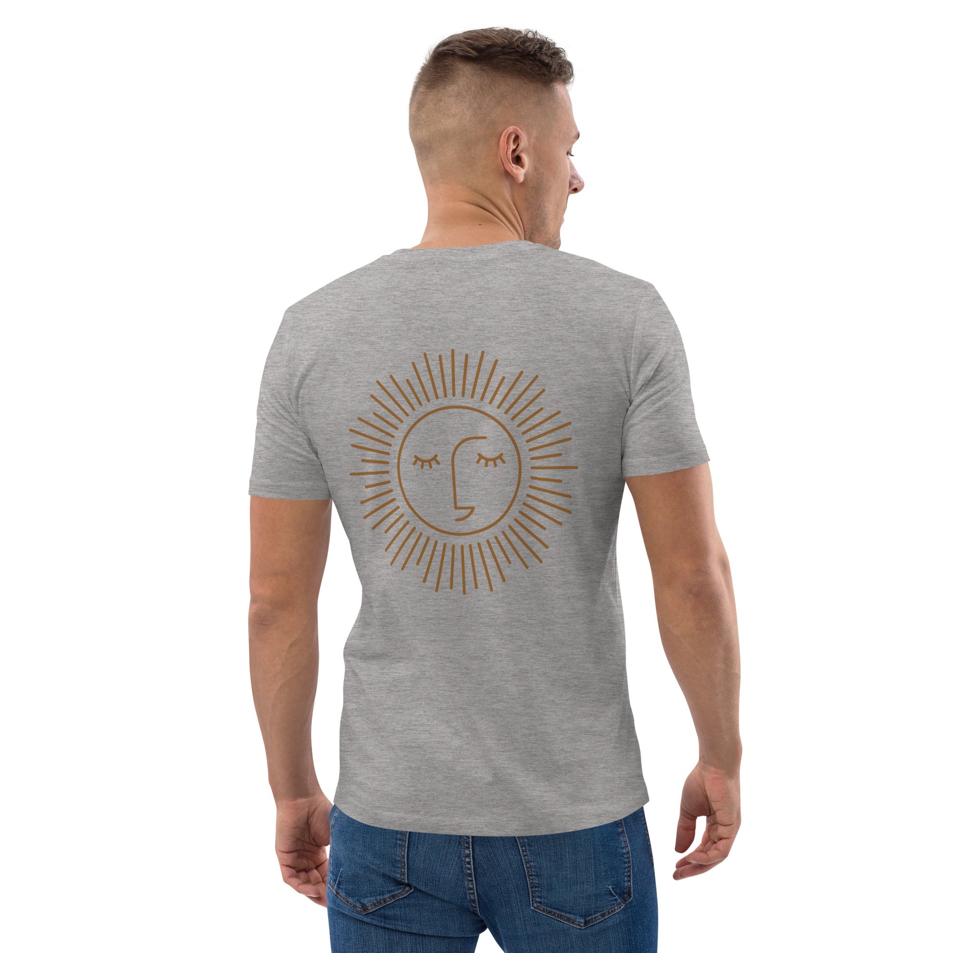 t-shirt unisexe avec logo marron 100% coton