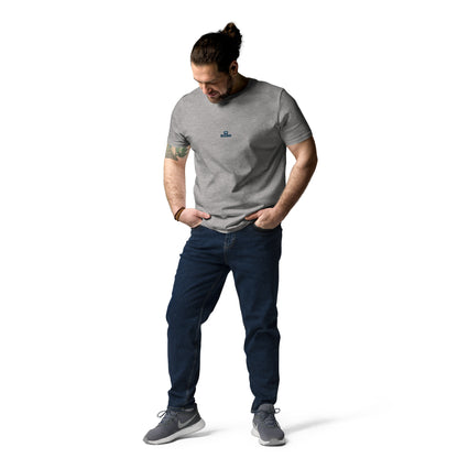 t-shirt unisexe avec logo bleu 100% coton